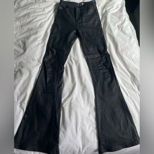 Edikted Black leather pants